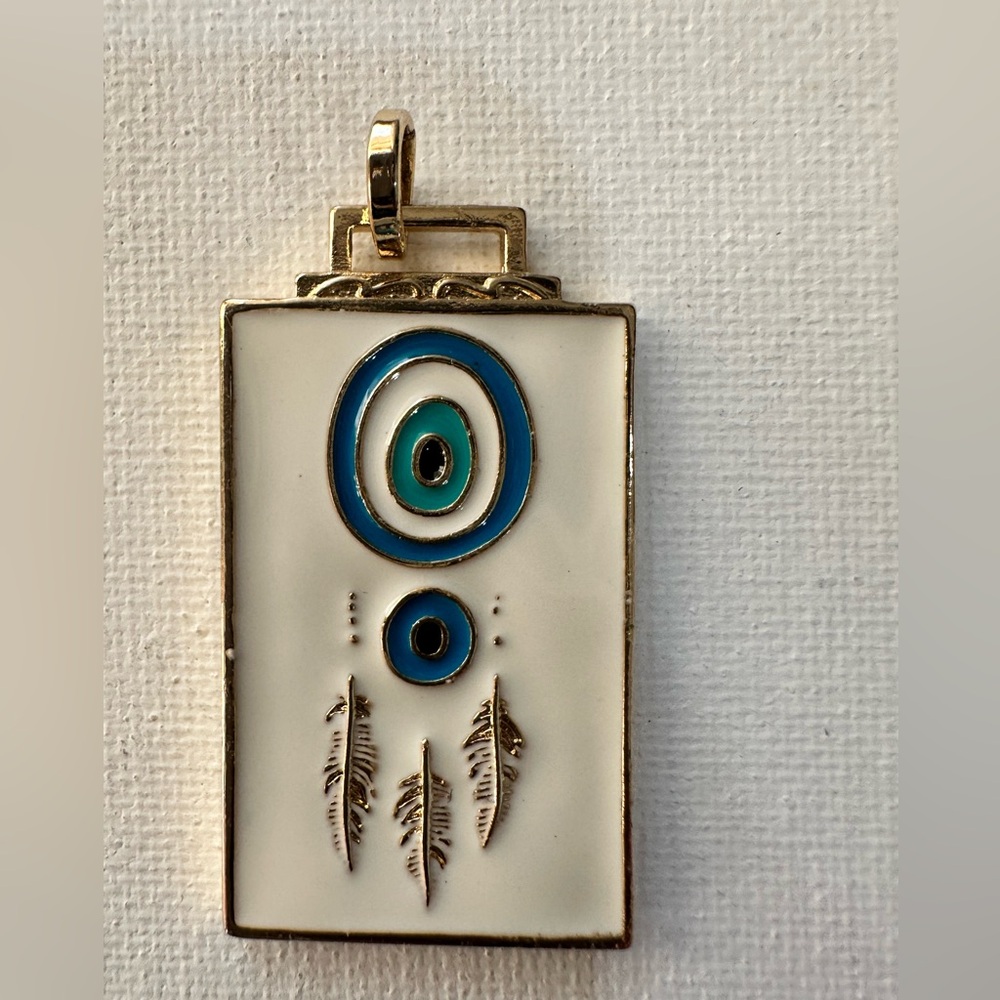 Gold Plated  Blue Evil Eye Pensant.NIP